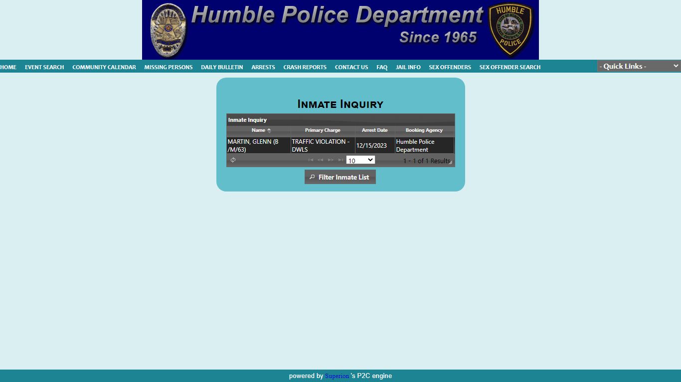 Humble Police Department P2C